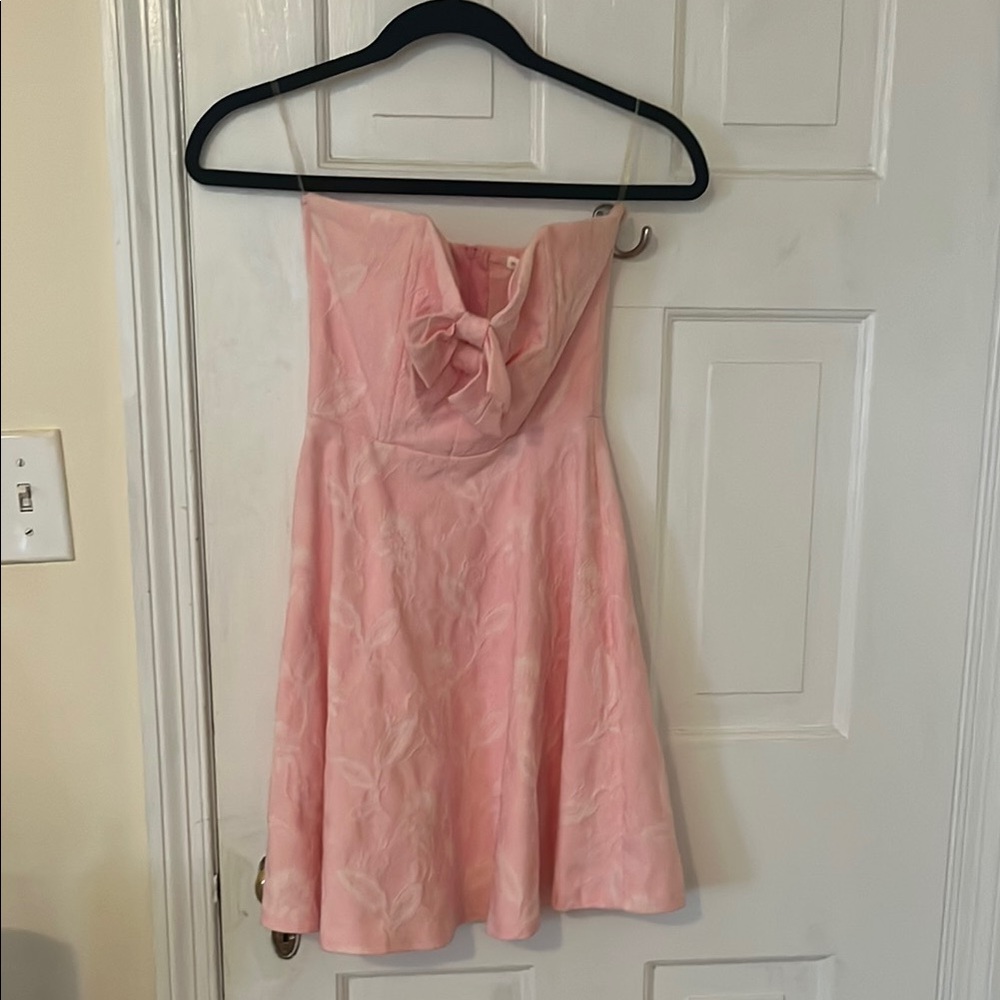 Must Have Pink Strapless A-Line Mini Dress